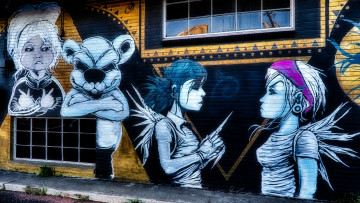 Картинка разное граффити клуб стена