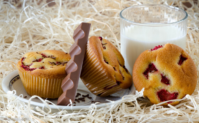 Обои картинки фото еда, пирожные, кексы, печенье, шоколад, молоко