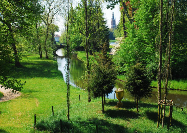 Обои картинки фото германия, w&, 246, rlitzer, park, природа, парк, река