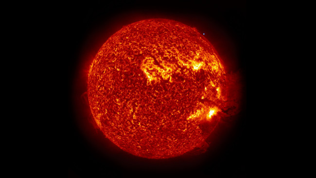 Обои картинки фото earth and sun, космос, солнце, земля