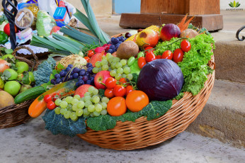Картинка еда фрукты+и+овощи+вместе плоды