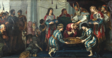 Картинка рисованное живопись картина жанровая коронация соломона корнелис де вос