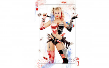 Картинка разное cosplay+ косплей перчатки оружие харли квин блондинка девушка jessy+erinn+klett