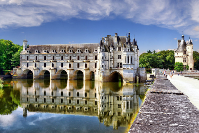 Обои картинки фото chenonceau castle, города, замок шенонсо , франция, chenonceau, castle