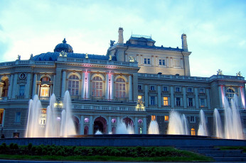 Картинка одесский театр оперы балета украина города здания дома подсветка
