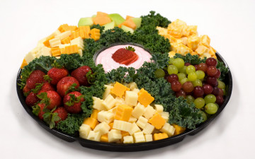 Картинка еда фрукты ягоды сыр виноград