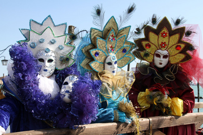 Обои картинки фото разное, маски, карнавальные, костюмы, карнавал, венеция