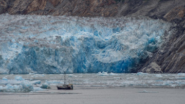 Картинка корабли парусники море ледник горы корабль