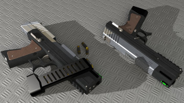 Картинка оружие 3d фон патроны пистолеты