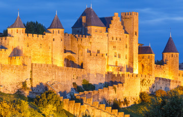 Картинка города замки+франции башня небо холм замок стена крепость франция каркасон