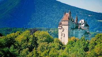 Картинка chateau+de+menthon +annecy города -+дворцы +замки +крепости горы замок