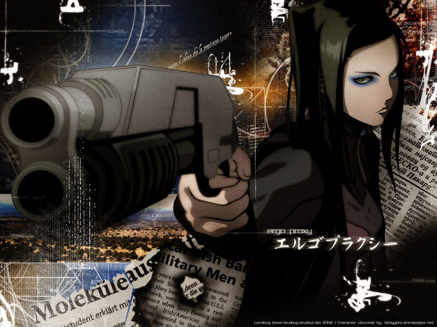 Обои картинки фото аниме, ergo proxy, девушка, оружие
