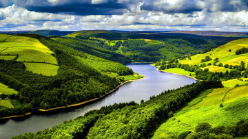 Картинка природа реки озера панорама река поля