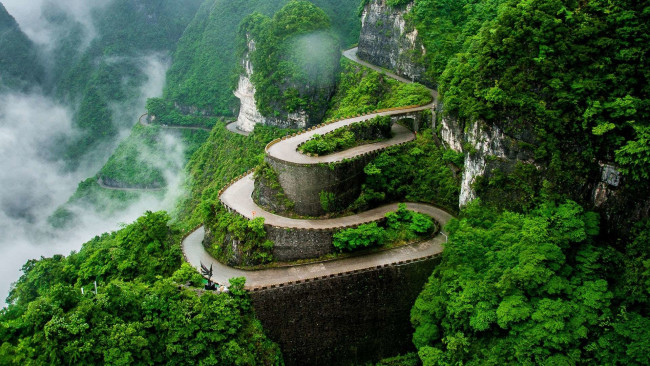 Обои картинки фото zhangjiajie national forest park, hunan, china, природа, дороги, zhangjiajie, national, forest, park