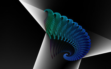 Картинка 3д графика fractal фракталы тёмный узор абстракция