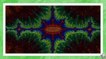 Картинка 3д графика fractal фракталы узор цвета щенок фон