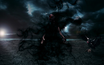 Картинка 3д графика horror ужас гриф демон