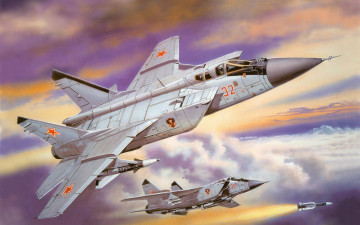 Картинка миг 31 авиация 3д рисованые graphic foxhound российские двухместные сверхзвуковые всепогодные истребители-перехватчики