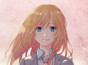 обоя аниме, shigatsu wa kimi no uso, твоя, апрельская, ложь