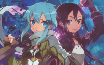 обоя аниме, sword art online, мастера, меча, онлайн