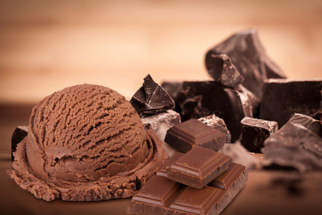 Обои картинки фото еда, мороженое,  десерты, шоколадное, шоколад
