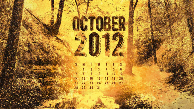 Обои картинки фото календари, природа, october, календарь