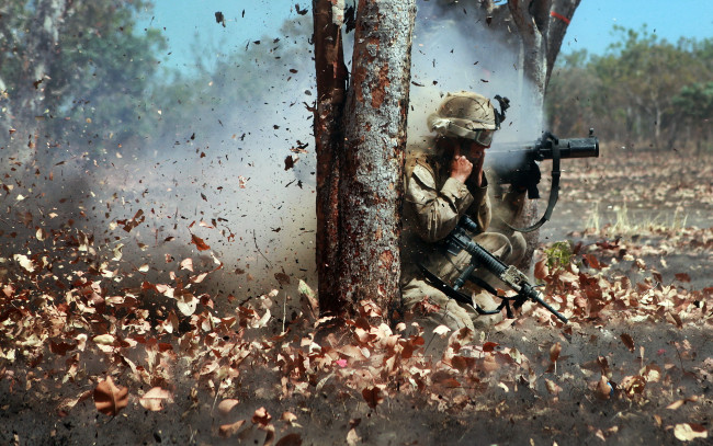 Обои картинки фото оружие, армия, спецназ, the, leaf, blower, military, marine, corps