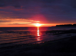 Картинка природа восходы закаты солнце небо берег море