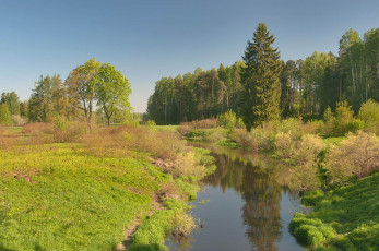 Картинка природа реки озера небо деревья река