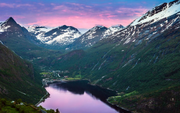 Картинка природа горы фьорд норвегия norway