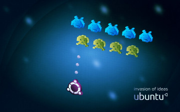 Картинка компьютеры ubuntu linux фон логотип