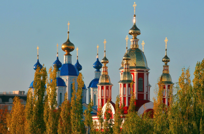 Обои картинки фото казанский, мужской, богородничий, монастырь, города, православные, церкви, монастыри, купола