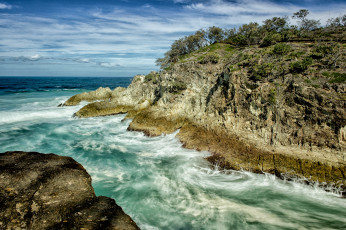 Картинка природа побережье океан скалы бухта