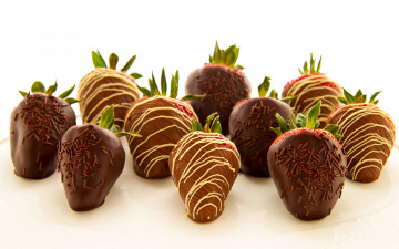 Картинка еда клубника +земляника chocolate ягоды десерт strawberries fruit шоколад