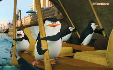 обоя мультфильмы, the penguins of madagascar, глаза, пингвины, клюв