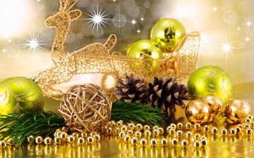 Картинка праздничные украшения bokeh decoration christmas рождество шары новый год merry