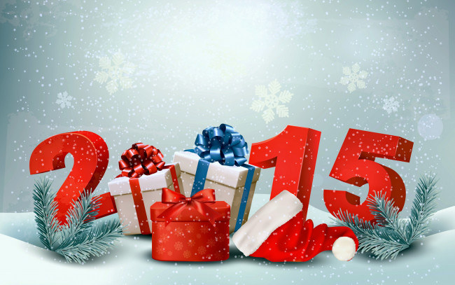 Обои картинки фото праздничные, векторная графика , новый год, подарки, новый, год, 2015, new, year, happy