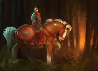 Картинка gaudibuendia рисованное люди конь герой богатырь