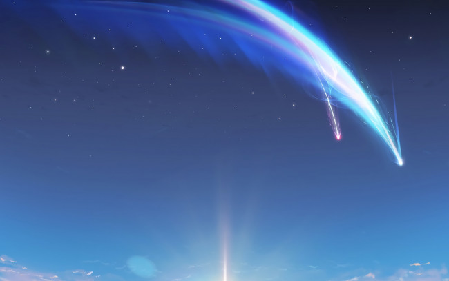 Обои картинки фото аниме, kimi no na wa, комета