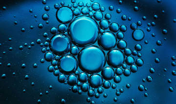 Картинка 3д+графика абстракция+ abstract синий пузырьки макро