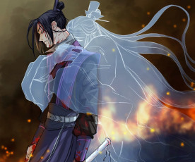 Картинка аниме mo+dao+zu+shi цзян чэн лань сичень дух искры меч кровь