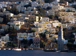 Картинка harbor town of yialos island symi greece города