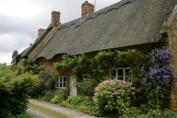 Картинка города -+здания +дома дом улица растения england balscote