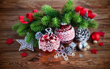 Картинка праздничные шары рождество wood ветки елка украшения новый год decoration christmas merry
