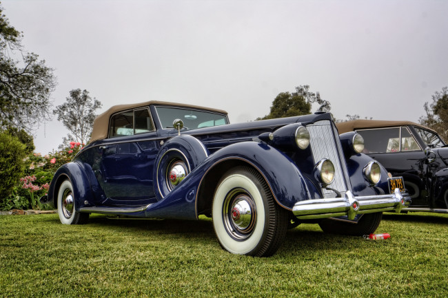 Обои картинки фото 1937 packard twelve 1507 coupe roadster, автомобили, выставки и уличные фото, автошоу, выставка