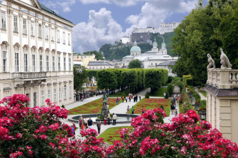 Картинка города зальцбург+ австрия mirabell garden