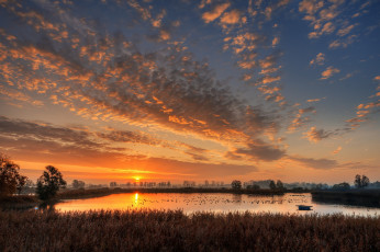 Картинка природа восходы закаты озеро рассвет утро