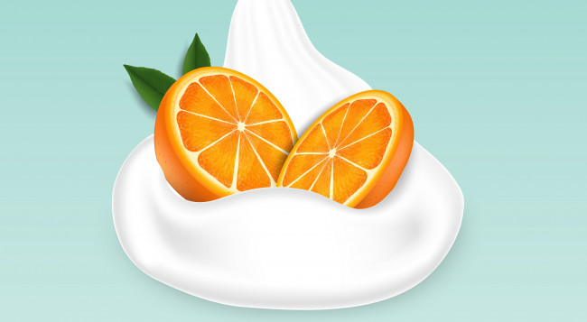 Обои картинки фото векторная графика, еда , food, апельсин, фон, молоко, цитрус