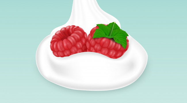 Обои картинки фото векторная графика, еда , food, малинка, фон, ягода, молоко