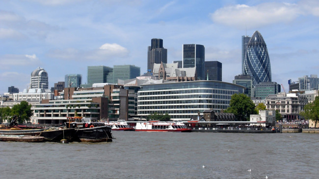 Обои картинки фото города, лондон , великобритания, здания, суда, река